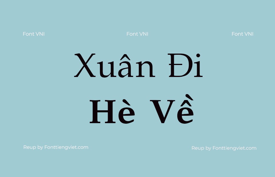 Font Việt hoá VNI Palatin