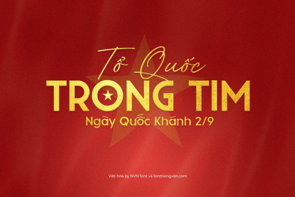 [Tải xuống Free] Combo font Việt hóa Quốc khánh