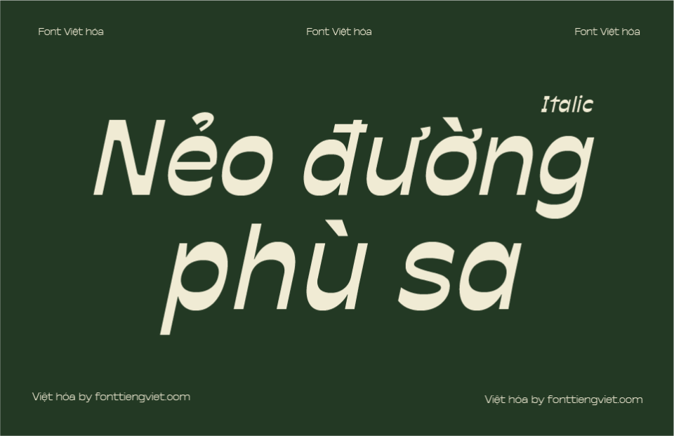 VIP Antipol Medium Italic Font Việt hóa